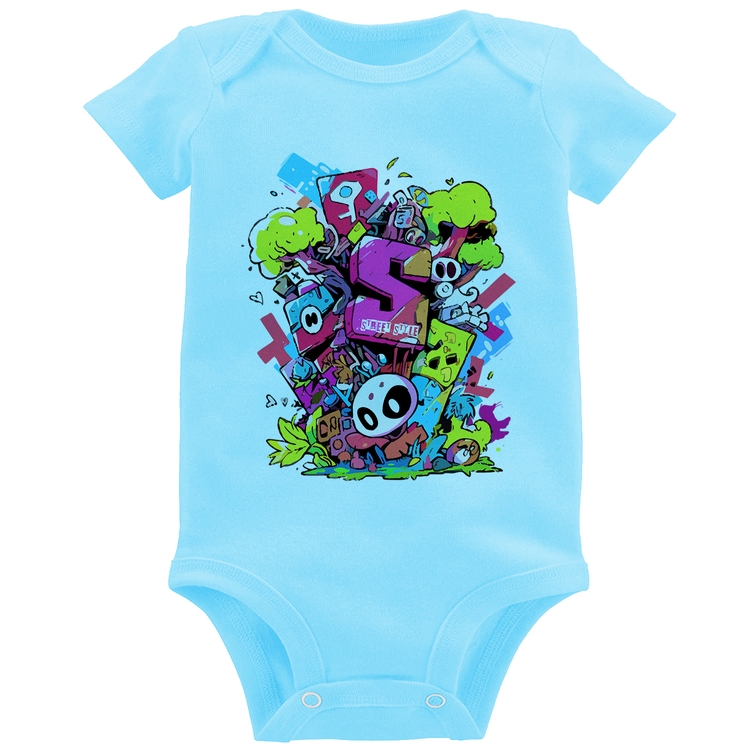 Body Bebê Street Style - Azul Bebê