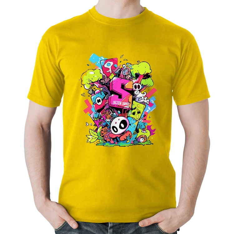 Camiseta Algodão Street Style - Amarela