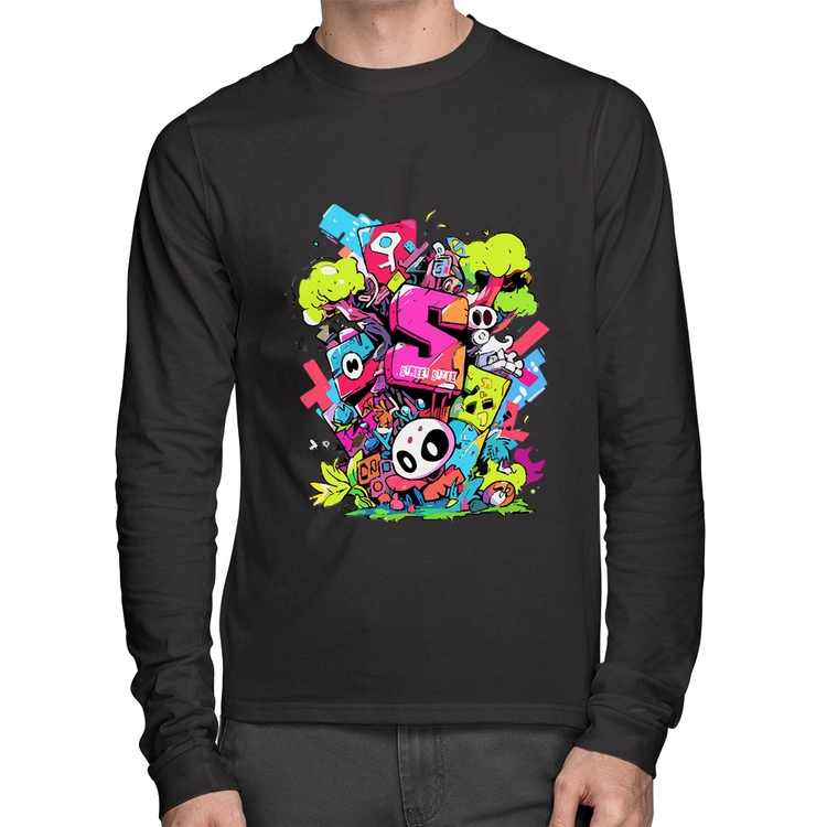 Camiseta Algodão Street Style Manga Longa
