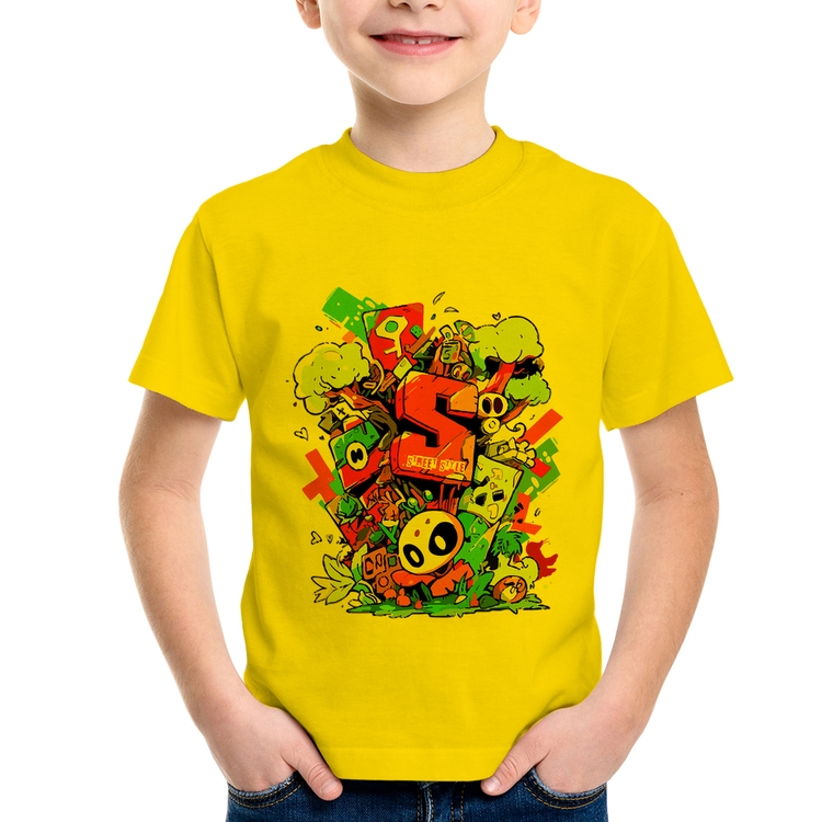Camiseta Infantil Street Style - Amarela