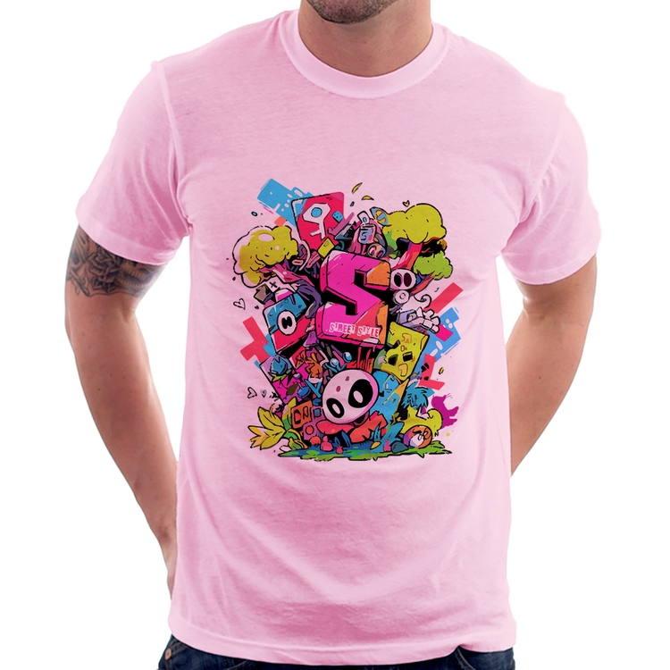 Camiseta Street Style - Rosa Bebê