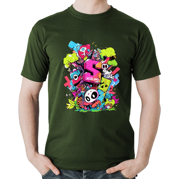 Camiseta Algodão Street Style - Musgo