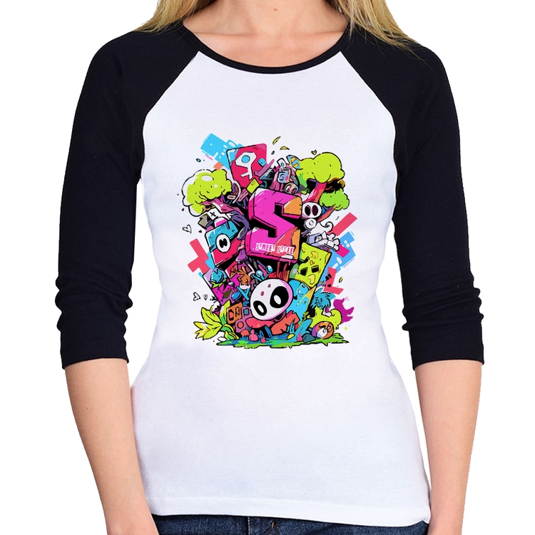 Baby Look Raglan Street Style Manga 3/4