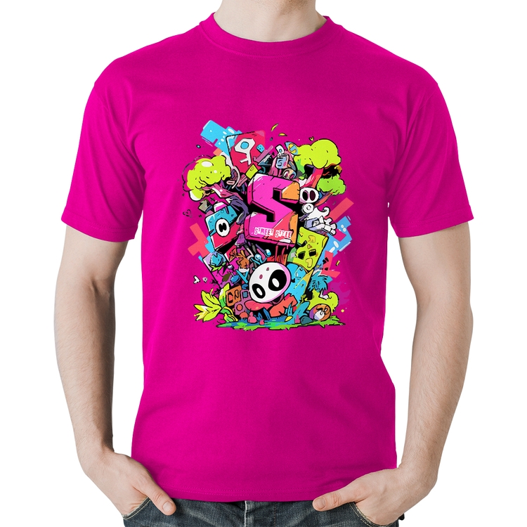 Camiseta Algodão Street Style - Rosa