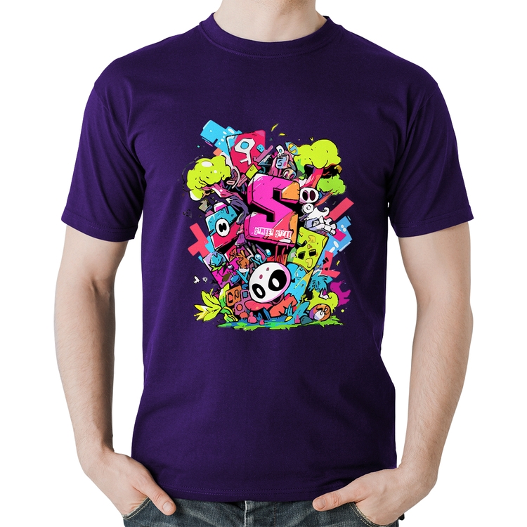 Camiseta Algodão Street Style - Roxa