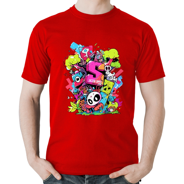 Camiseta Algodão Street Style - Vermelha