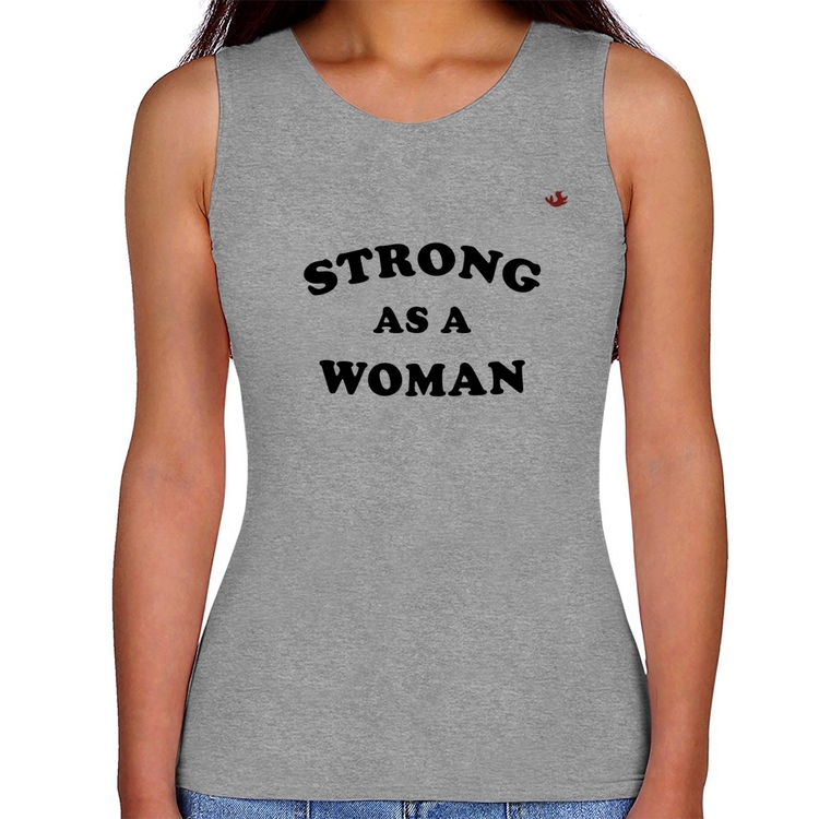 Regata Feminina Strong as a woman - Cinza
