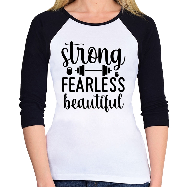 Baby Look Raglan Strong Fearless Beautiful Manga 3/4