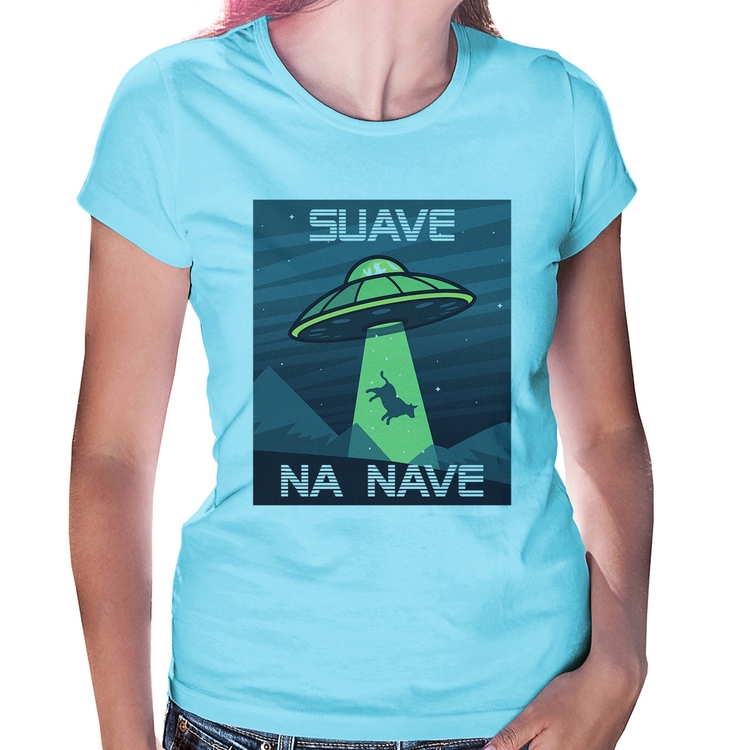 Baby Look Suave na nave - Azul Bebê