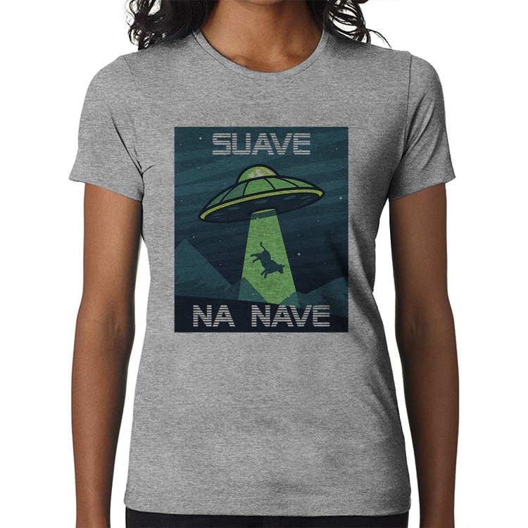 Baby Look Suave na nave - Cinza