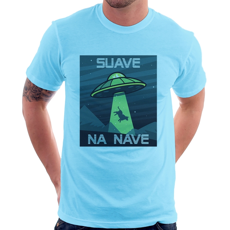 Camiseta Suave na nave - Azul Bebê