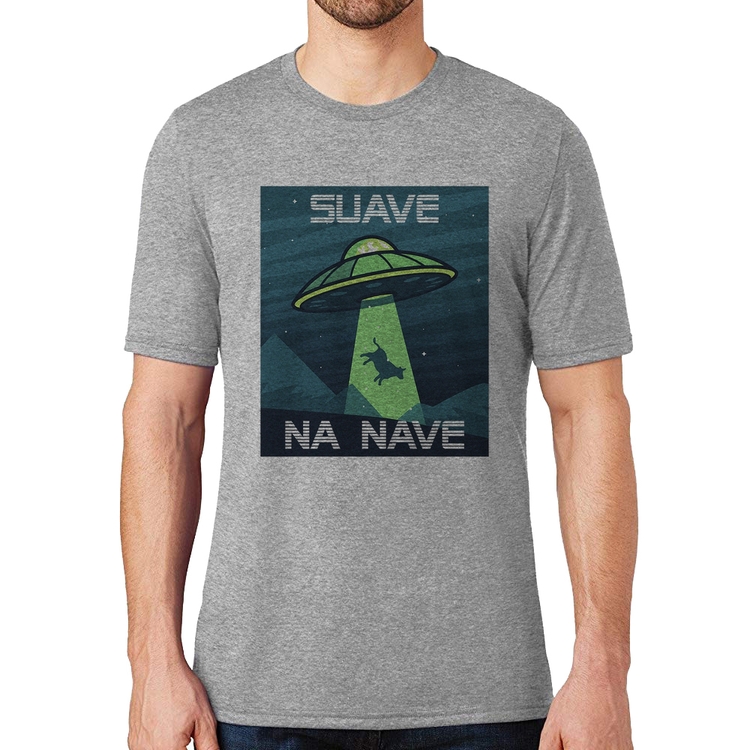 Camiseta Suave na nave - Cinza