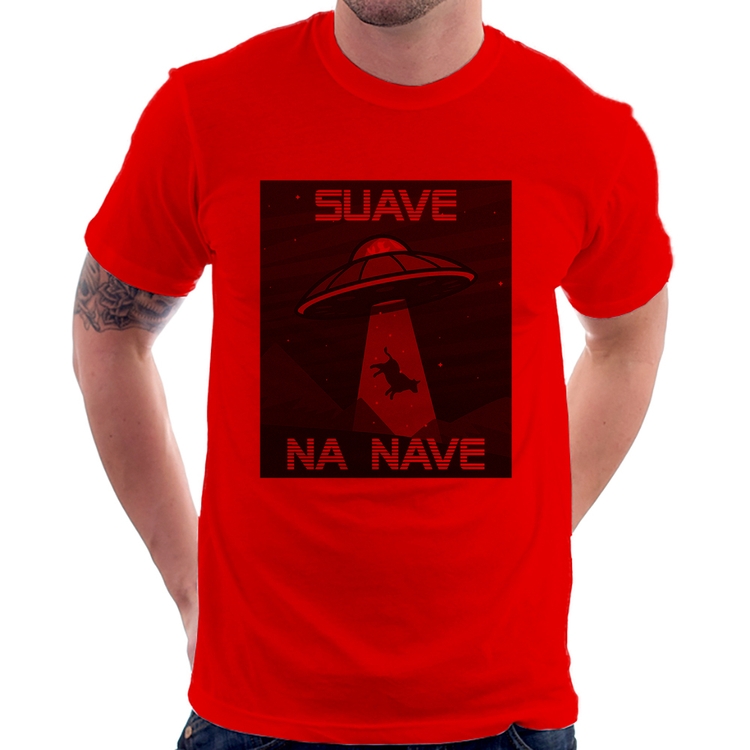 Camiseta Suave na nave - Vermelha