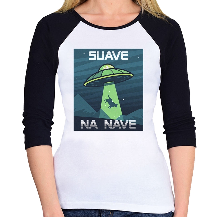 Baby Look Raglan Suave na nave Manga 3/4