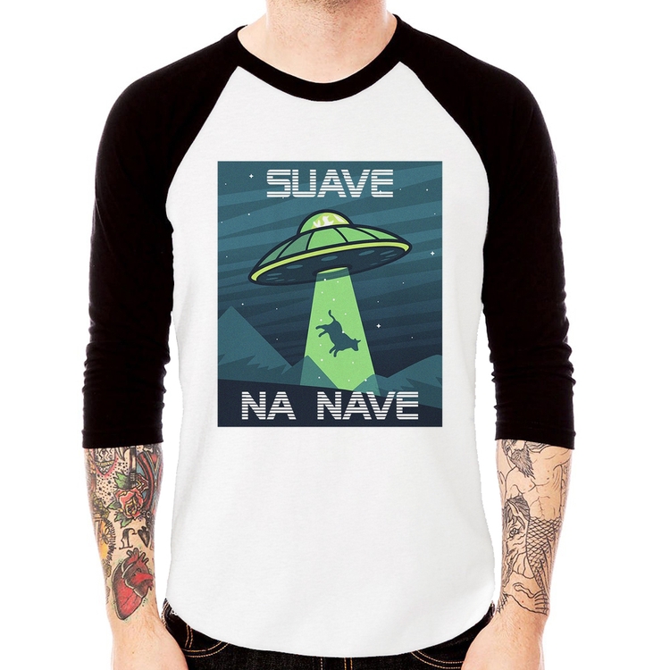 Camiseta Raglan Suave na nave Manga 3/4