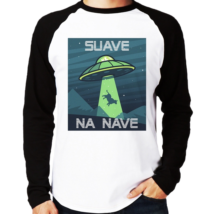 Camiseta Raglan Suave na nave Manga Longa