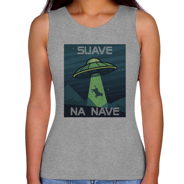 Regata Feminina Suave na nave - Cinza