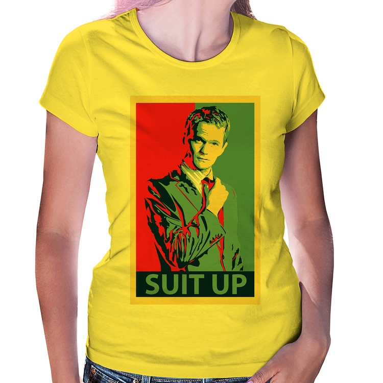 Baby Look Suit Up Barney Stinson - Amarela