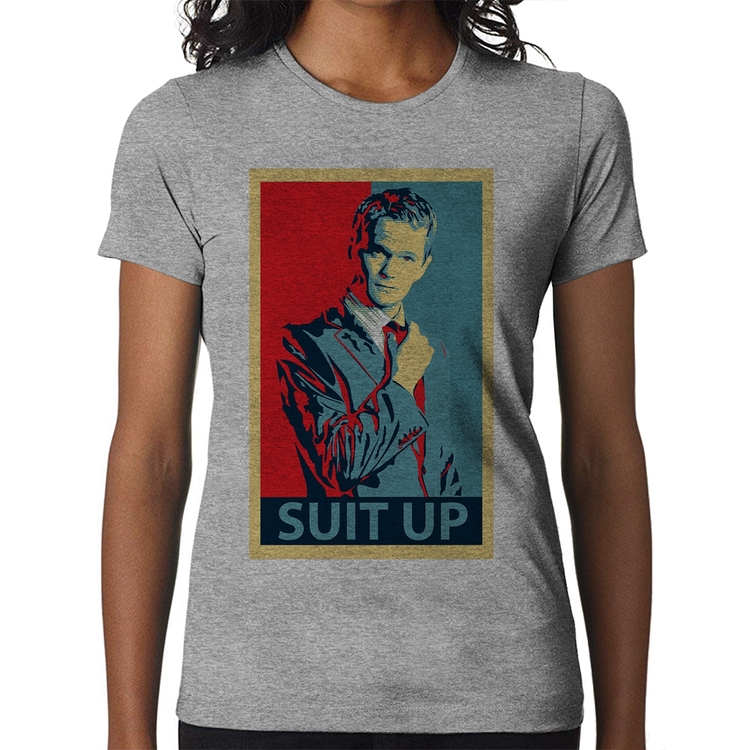 Baby Look Suit Up Barney Stinson - Cinza