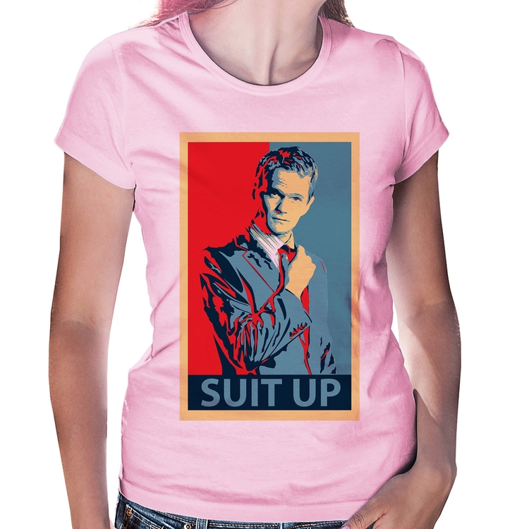 Baby Look Suit Up Barney Stinson - Rosa Bebê