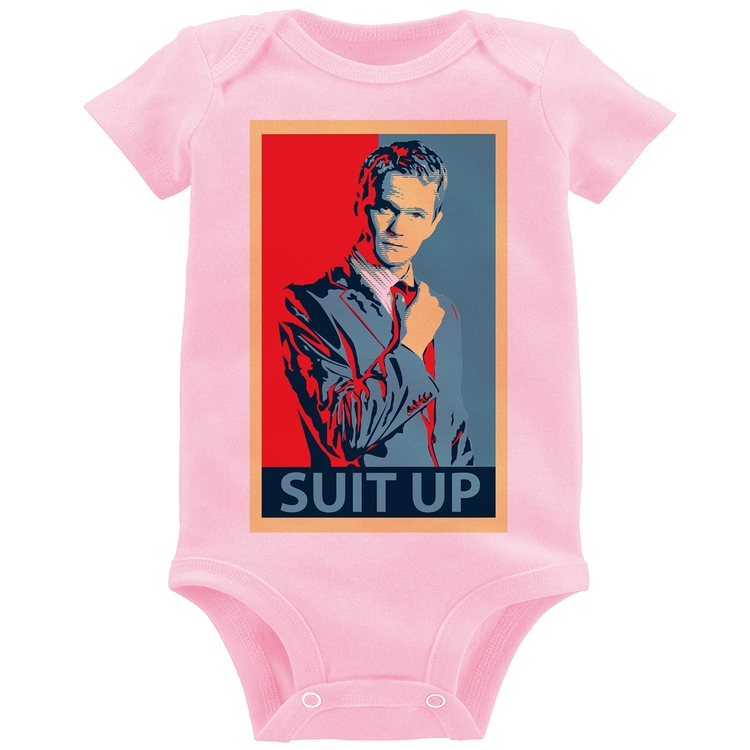 Body Bebê Suit Up Barney Stinson - Rosa Bebê