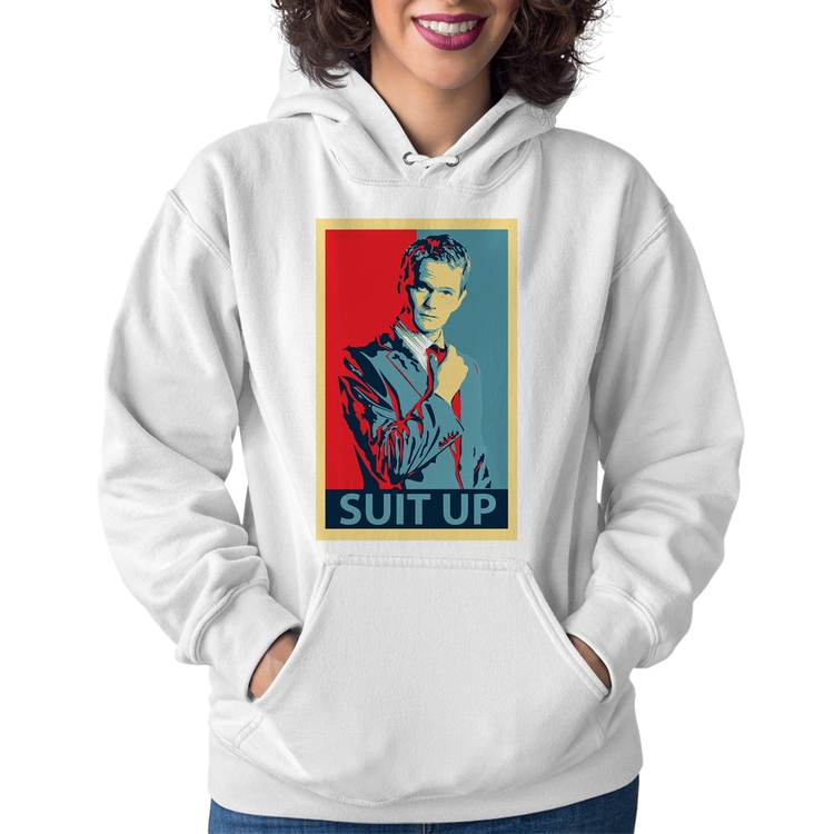 Moletom Feminino Suit Up Barney Stinson - Branco