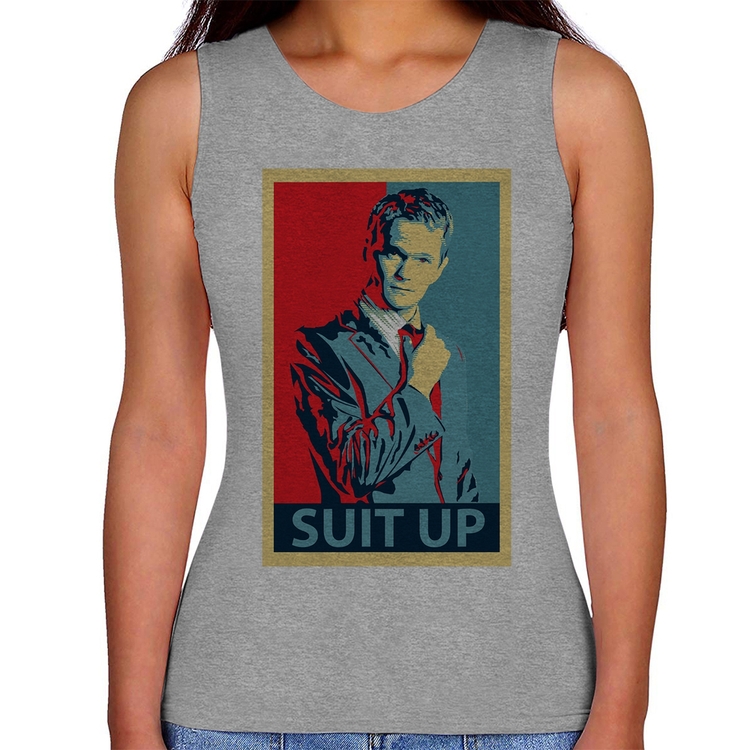 Regata Feminina Suit Up Barney Stinson - Cinza