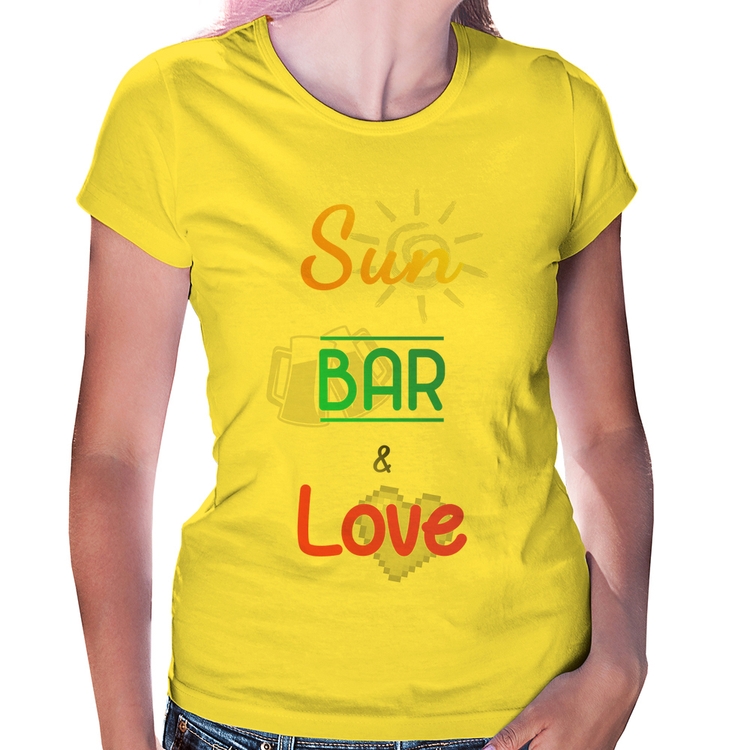Baby Look Sun Bar & Love - Amarela