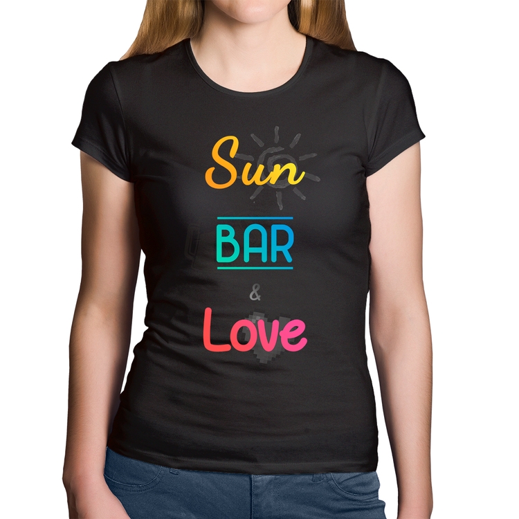 Baby Look Algodão Sun Bar & Love