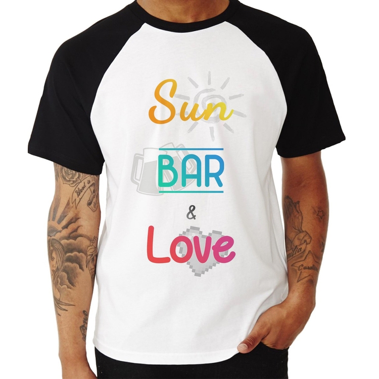 Camiseta Raglan Sun Bar & Love