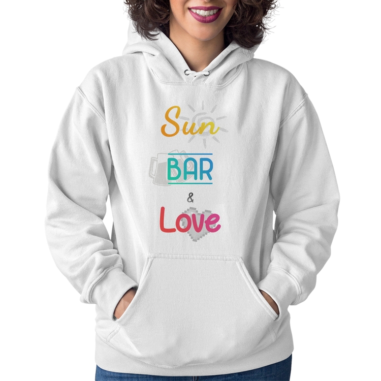 Moletom Feminino Sun Bar & Love - Branco