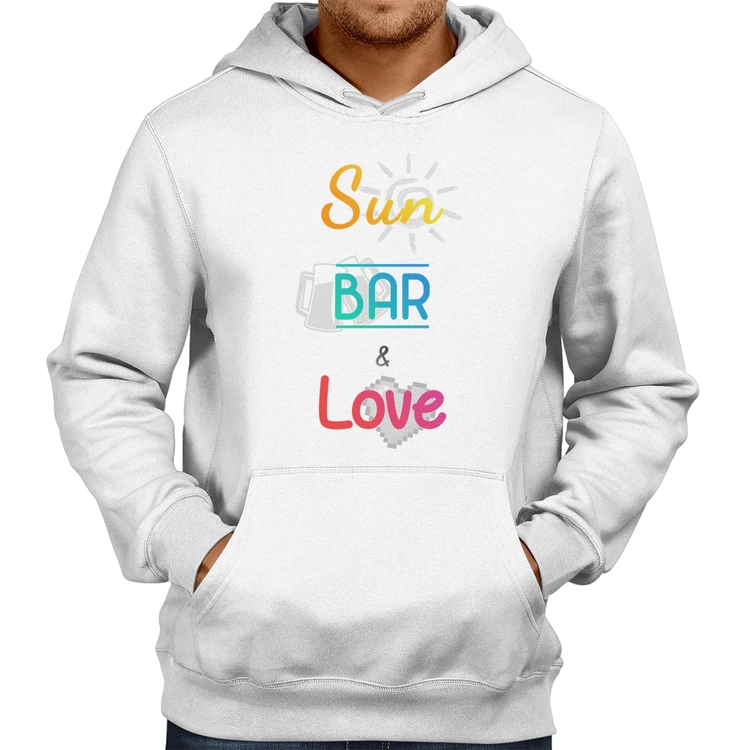 Moletom Sun Bar & Love - Branco