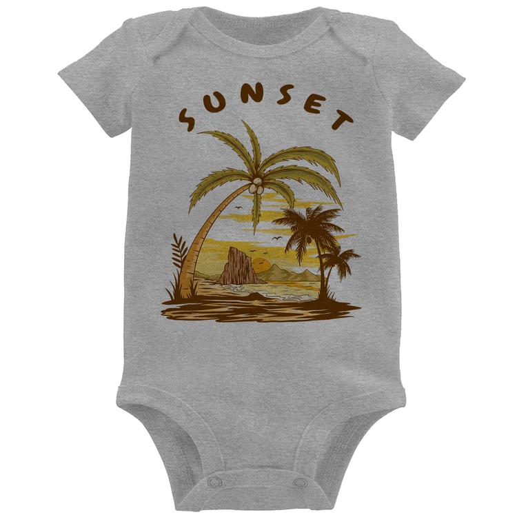 Body Bebê Sunset Beach - Cinza