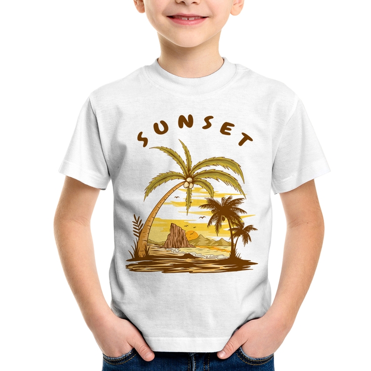 Camiseta Infantil Sunset Beach