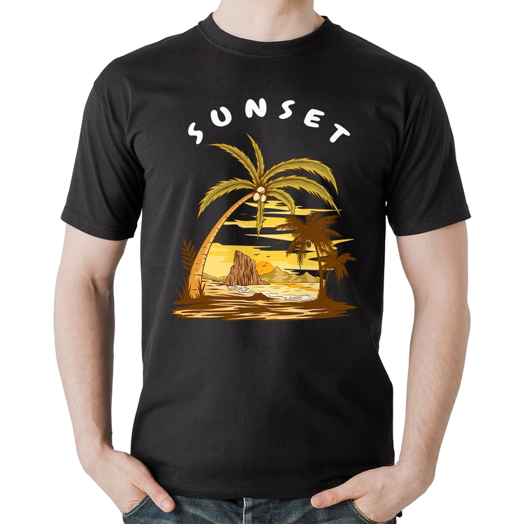 Camiseta Algodão Sunset Beach