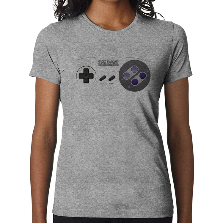 Baby Look Super Nintendo SNES Gamepad - Cinza