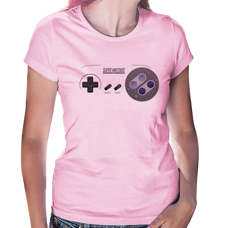 Baby Look Super Nintendo SNES Gamepad - Rosa Bebê
