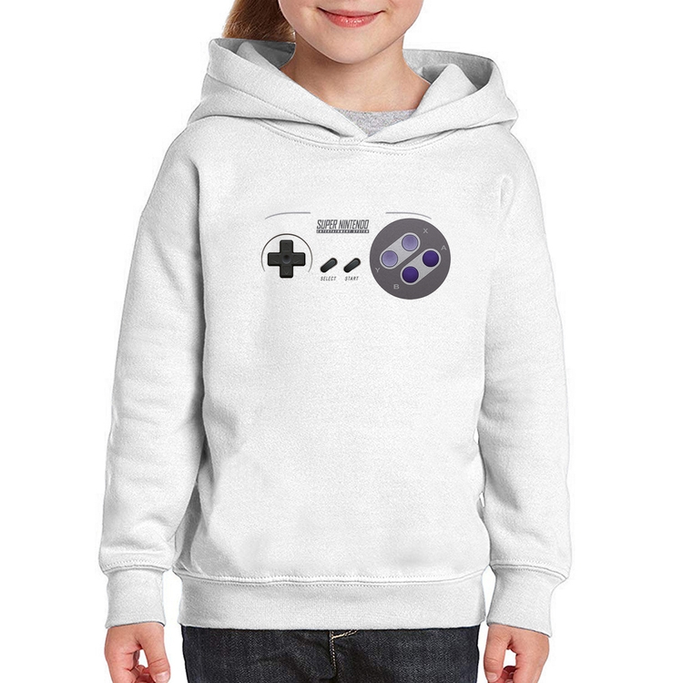 Moletom Infantil Super Nintendo SNES Gamepad
