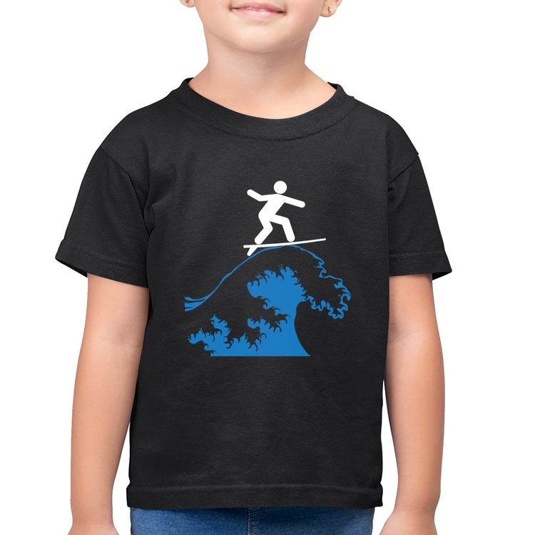 Camiseta Algodão Infantil Surfista