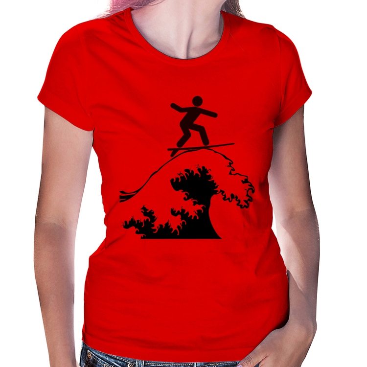 Baby Look Surfista - Vermelha