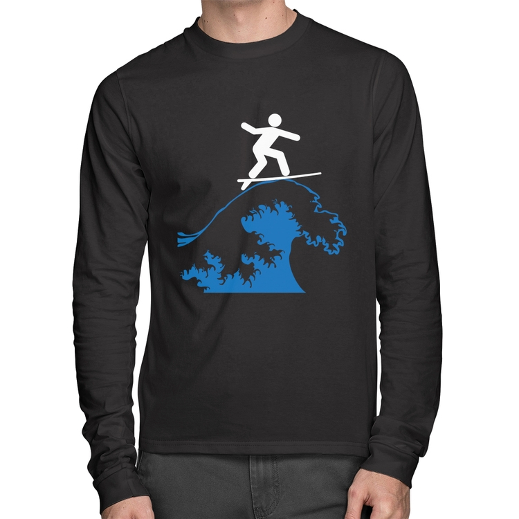 Camiseta Algodão Surfista Manga Longa