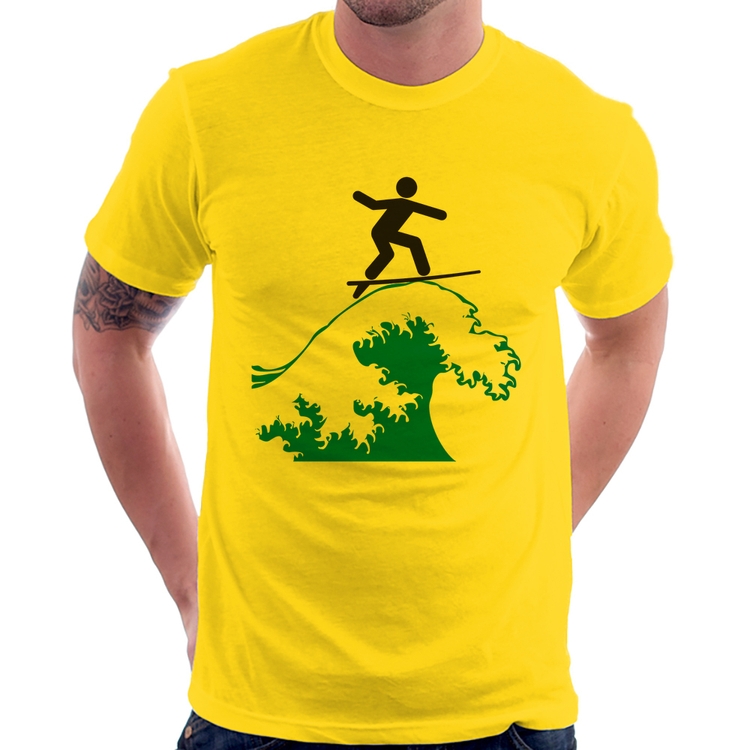 Camiseta Surfista - Amarela