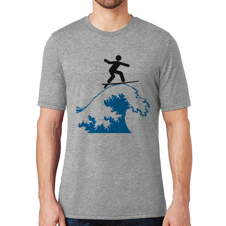 Camiseta Surfista - Cinza