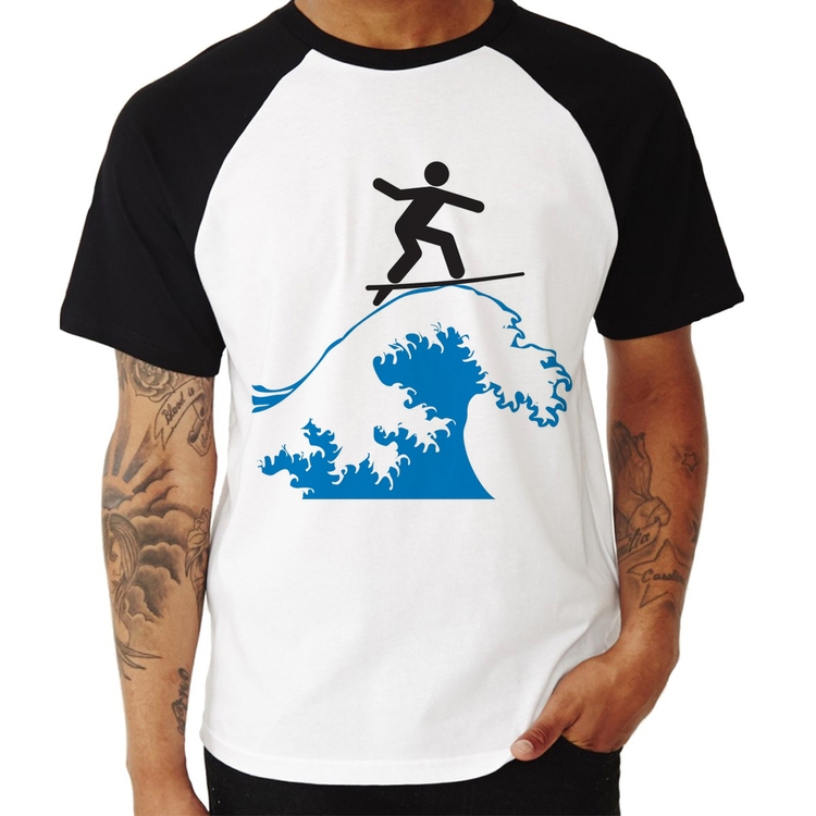 Camiseta Raglan Surfista