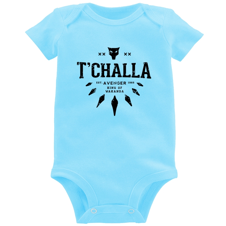 Body Bebê T'Challa King of Wakanda - Azul Bebê