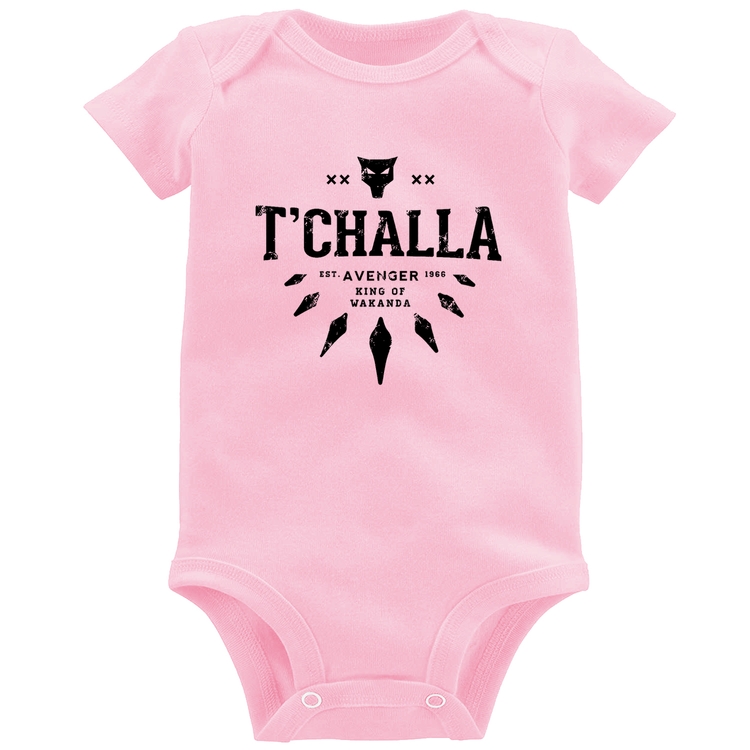 Body Bebê T'Challa King of Wakanda - Rosa Bebê
