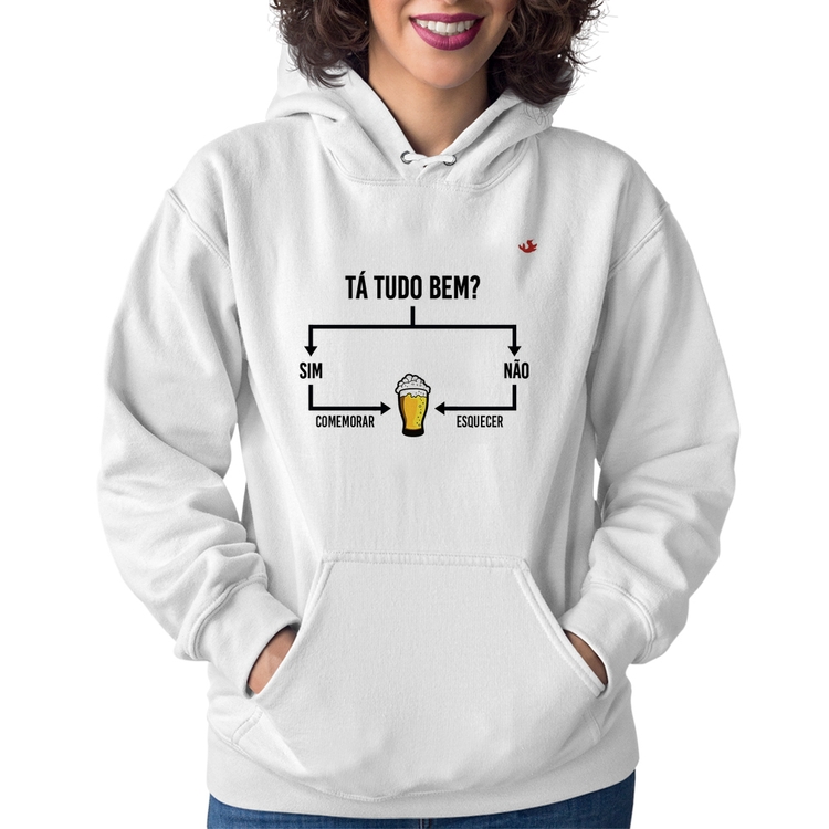 Moletom Feminino Tá tudo bem? - Branco