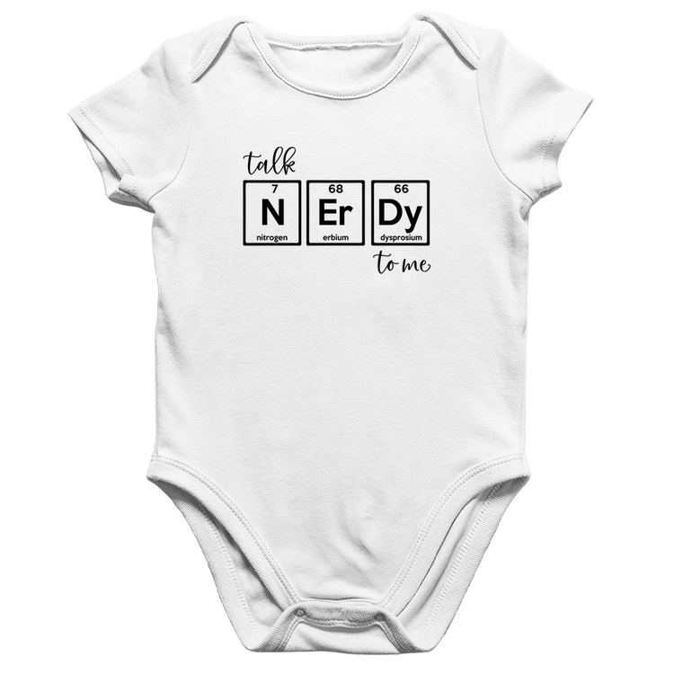 Body Bebê Algodão Talk Nerdy To Me - Branco