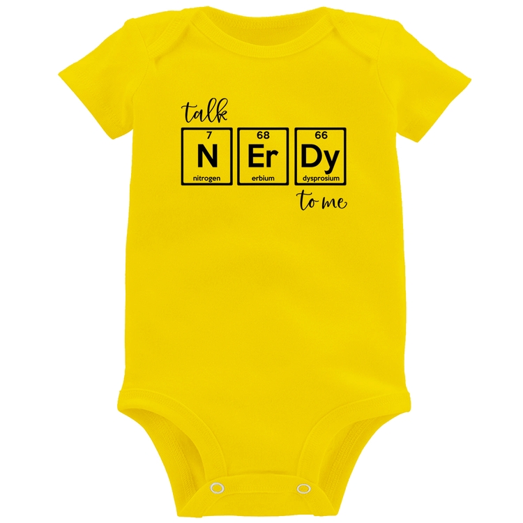 Body Bebê Talk Nerdy To Me - Amarelo