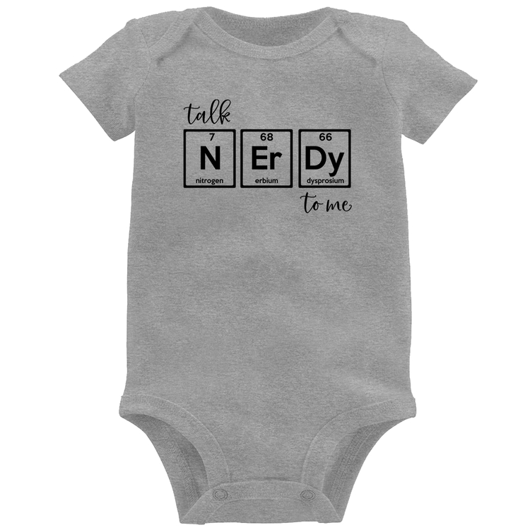 Body Bebê Talk Nerdy To Me - Cinza